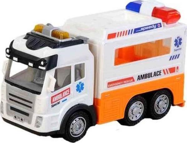 Can Toys Oyuncak Işıklı ve Sesli Dönen Ambulans Kamyon - Image 1
