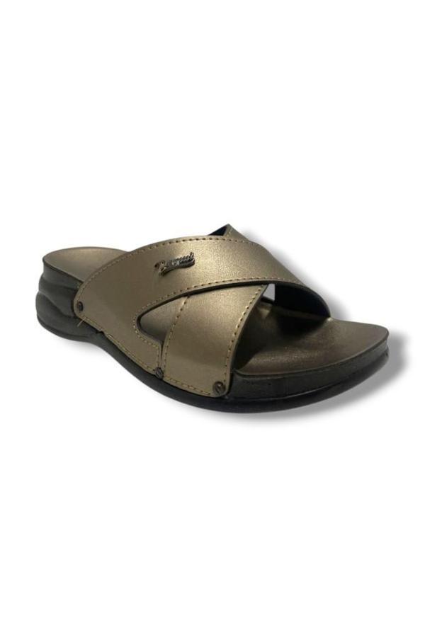 Parmi 25505-25 Deri Anatomik Çapraz Bant Dolgu Kadın Terlik - Image 1