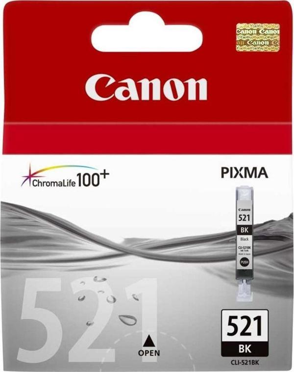 Canon Cli-521Bk Black Siyah Mürekkep Kartuş Mp260-540-550-560-620-630 Mx860-870 - Image 1