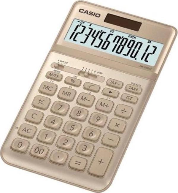 Casio 12 Hane Altın Sarı Masa Üstü Hesap Makinesi Jw-200Sc-Gd - Image 1