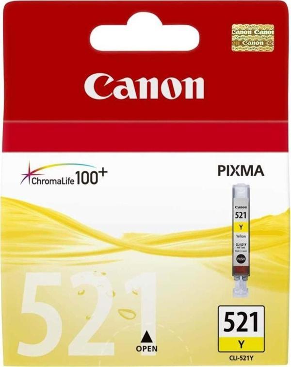 Canon Cli-521Y Yellow Sarı Mürekkep Kartuş Mp260-540-550-560-620-630 Mx860-870 - Image 1