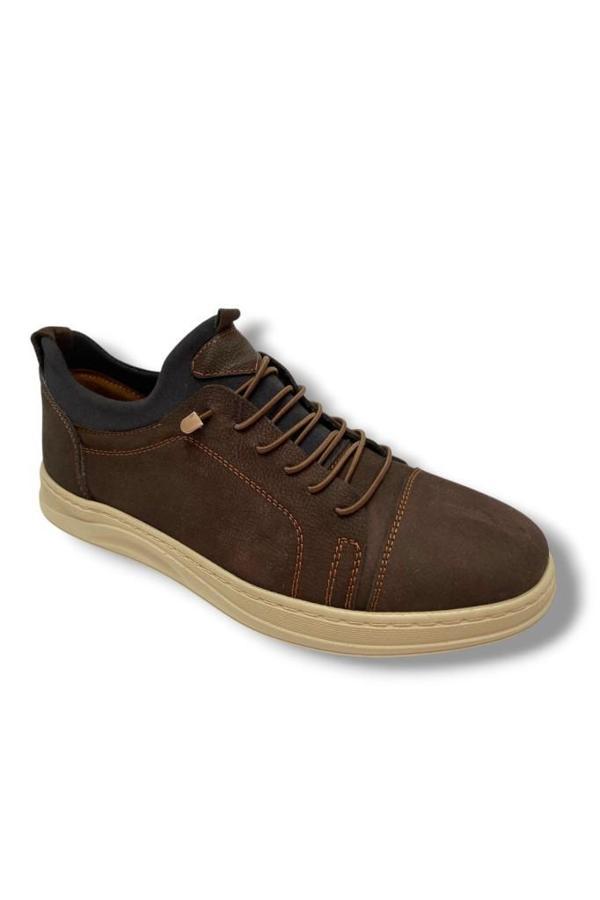 Yolcu 476-25 Hakiki Nubuk Deri Slip On Casual Erkek Ayakkabı - Image 1