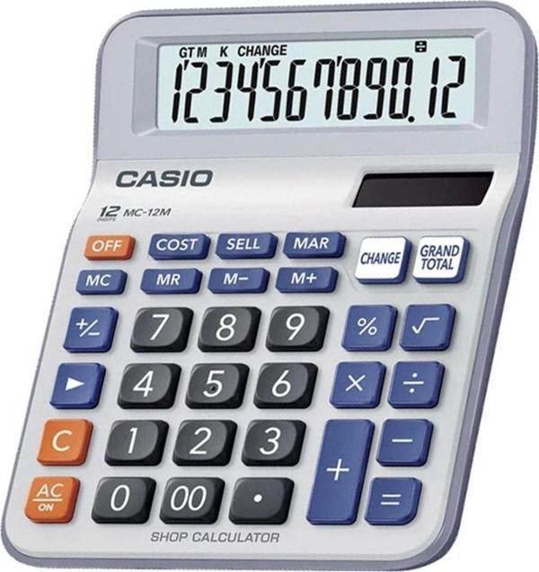 Casio 12 Hane Masa Üstü Hesap Makinesi Mc-12M-W - Image 1
