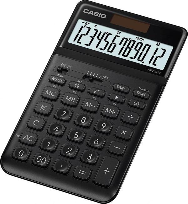 Casio 12 Hane Siyah Masa Üstü Hesap Makinesi Jw-200Sc-Bk - Image 1