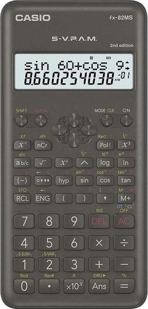 Casio 2. Versiyon Bilimsel Fonksiyonlu Hesap Makinesi FX-82MS - Image 1