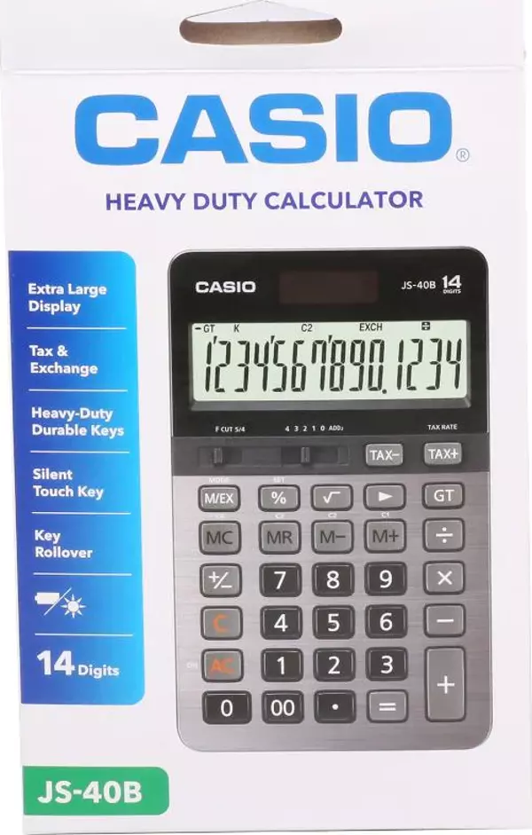 Casio Js-40B Profesyonel 14 Hane Masa Üstü Hesap Makinesi - Image 1