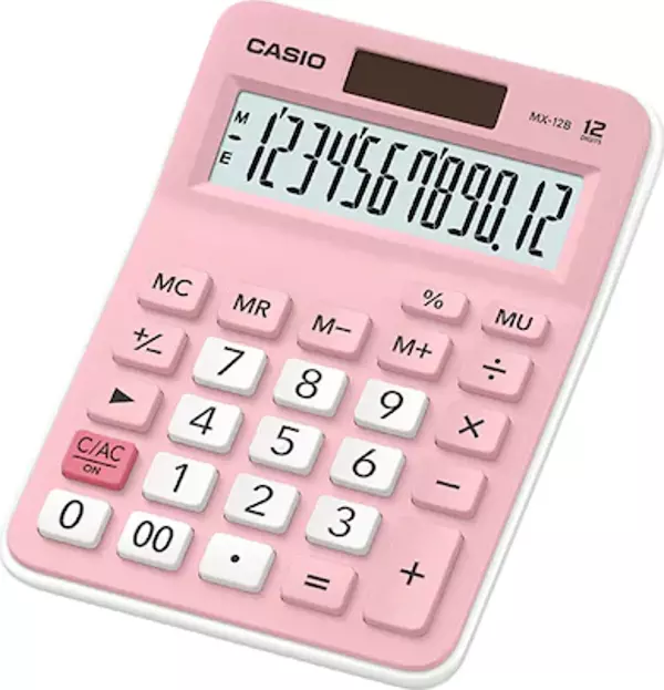 Casio Pembe 12 Hane Masa Üstü Hesap Makinesi Mx-12B-Pk - Image 1