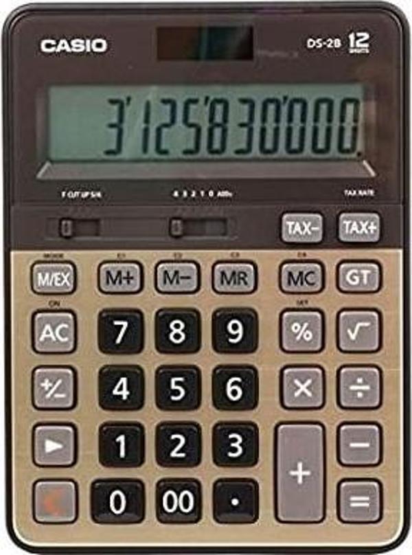Casio Profesyonel 12 Hane Masa Üstü Hesap Makinesi Ds-2B-Gd - Image 1