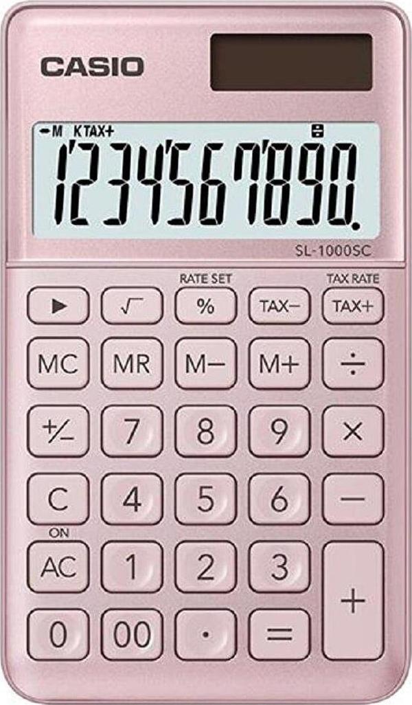 Casio Sl-1000Sc-Pk 10 Hane Pembe Cep Tipi Hesap Makinesi - Image 1