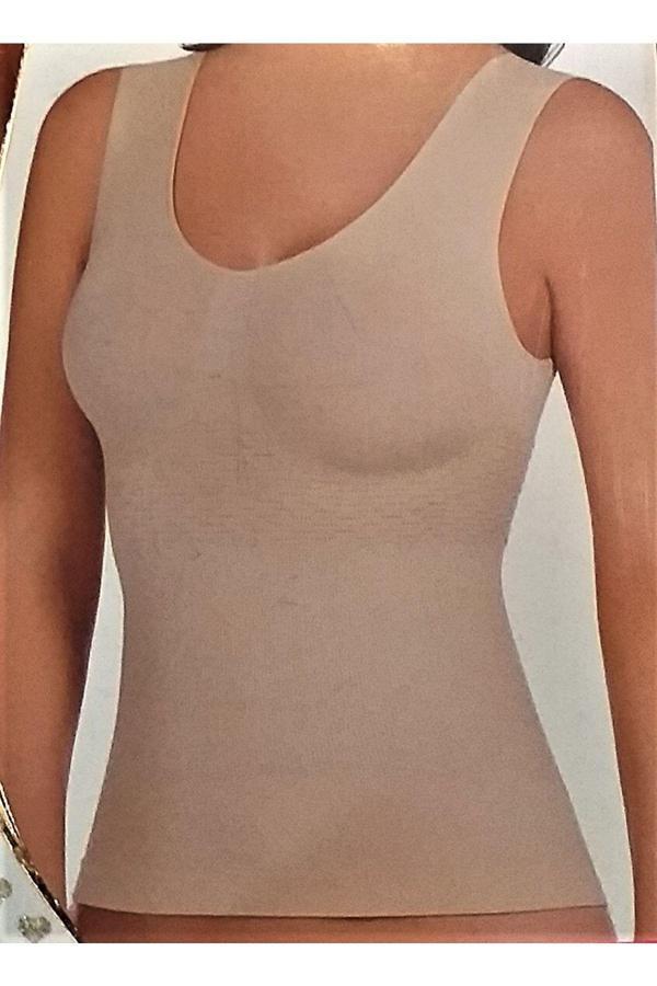 Layza Form Jakarlı Kalın Askılı Toparlayıcı Korse Atlet Ten M - Image 1