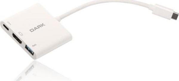 Dark Dk-Ac-U31X32 3İn1 Usb3.1 Type C Erkek-Usb3.0-Hdmi (4K Uhd)-Usb3.1 Type C Şarj Dönüştürücü - Image 1