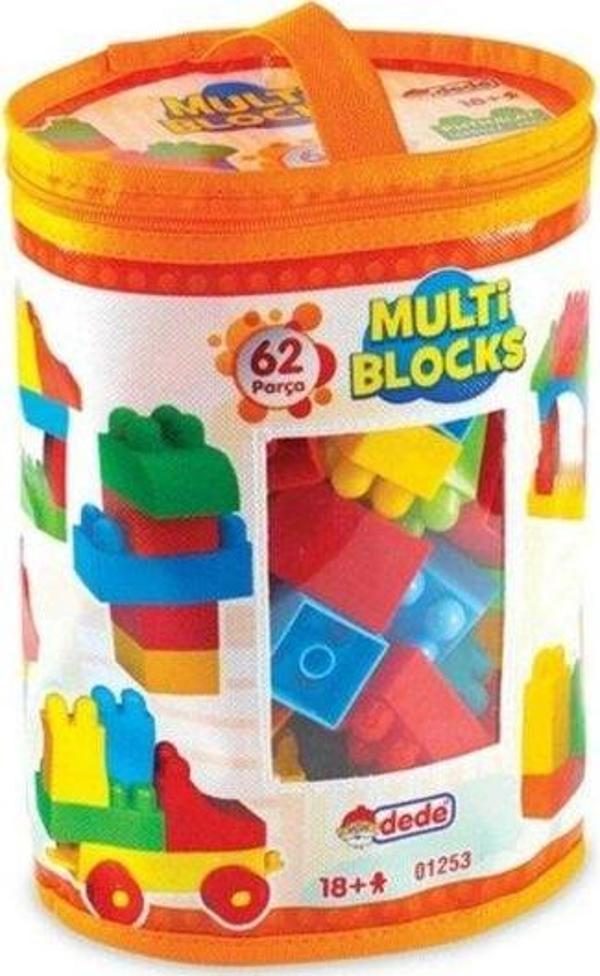 Dede Oyuncak Multi Blocks Blok Seti Çantalı Lego (62 Parça) 01253 - Image 1