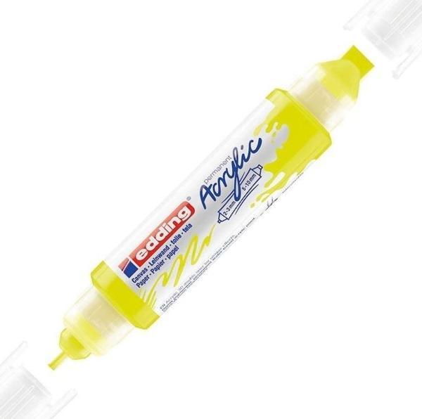Edding Akrilik Kalem 3D Double Liner Fosforlu Sarı 065 (5 Li Paket) - Image 1