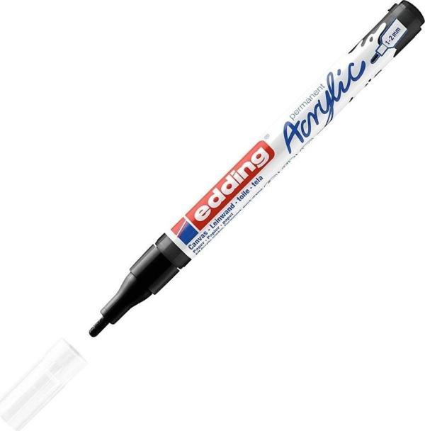 Edding Markör Kalem Akrilik İnce Uçlu Siyah 901 (10 Lu Paket) - Image 1