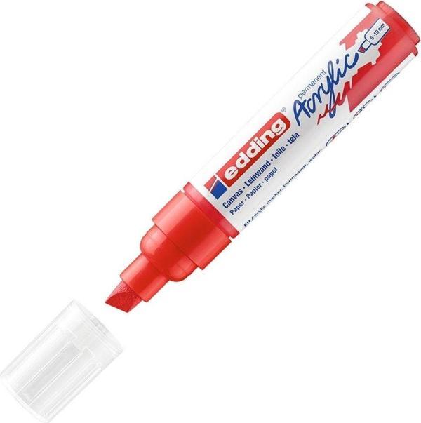 Edding Markör Kalem Akrilik Kalın Uçlu Trafik Kırmızı 902 (5 Li Paket) - Image 1