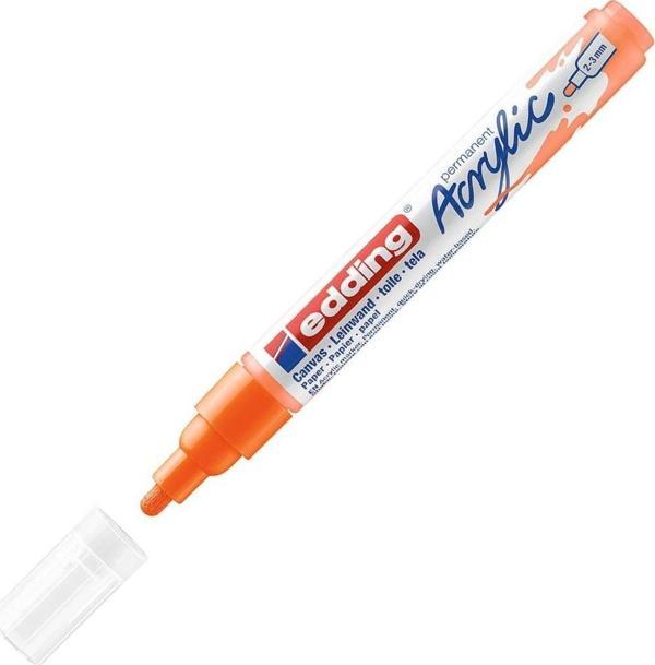 Edding Markör Kalem Akrilik Orta Uçlu Fosforlu Turuncu 066 (10 Lu Paket) - Image 1