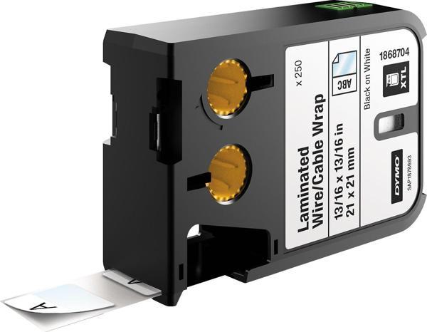 DYMO 1868704 Xtl Laminetel 21 X 21 Beyaz-Siyah 250 Etiket - Image 1