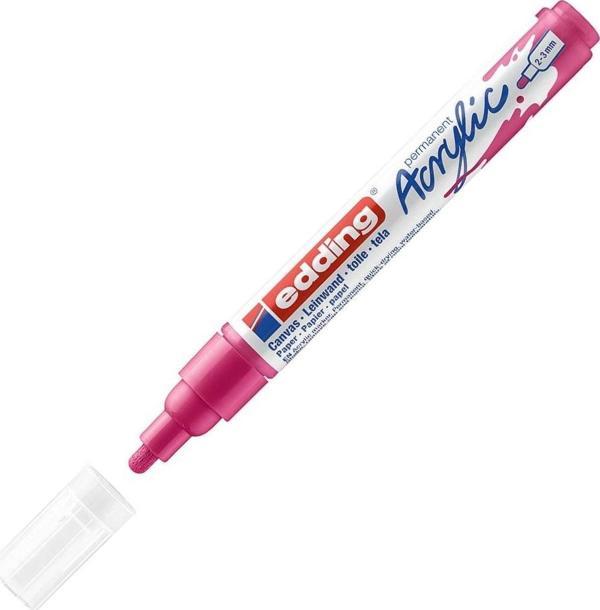 Edding Markör Kalem Akrilik Orta Uçlu Telemagenta 909 (10 Lu Paket) - Image 1