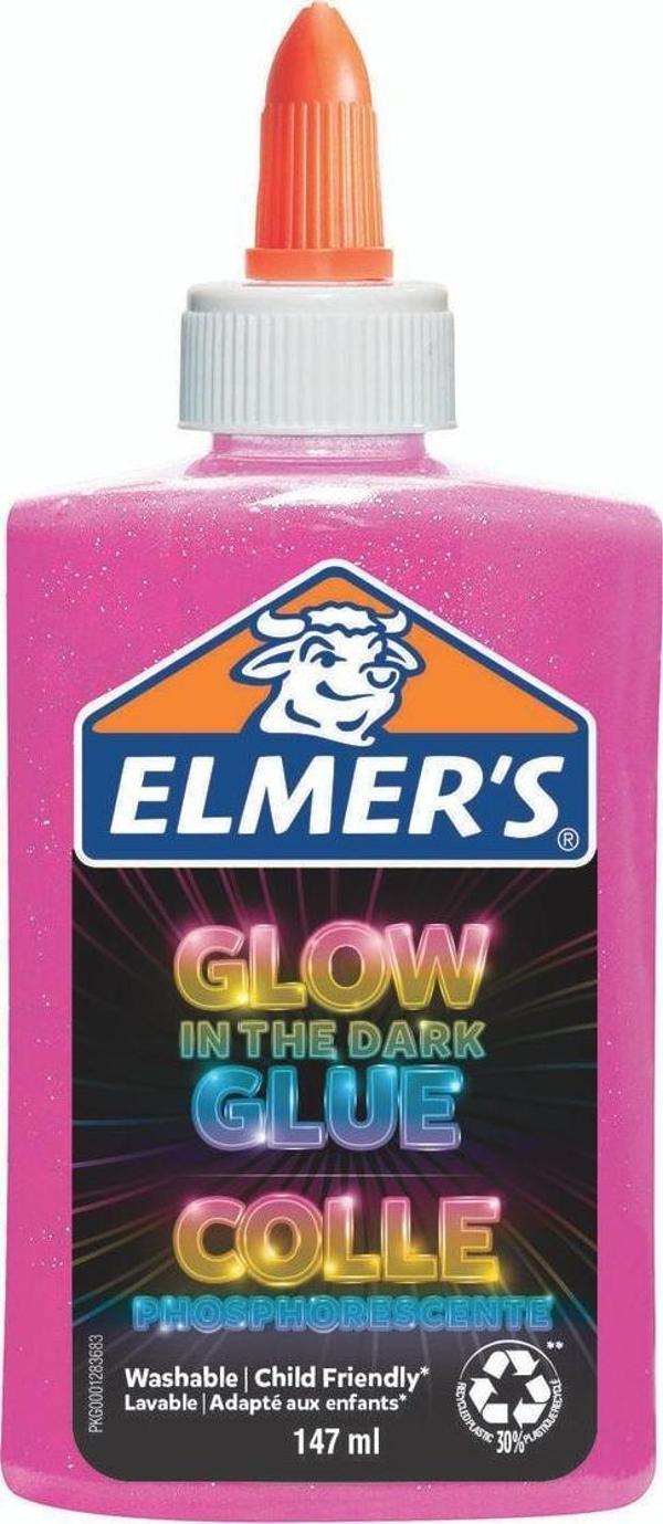 ElmerS Karanlıkta Parlayan Yapıştırıcı Slime Pembe 147ML 2162079 - Image 1