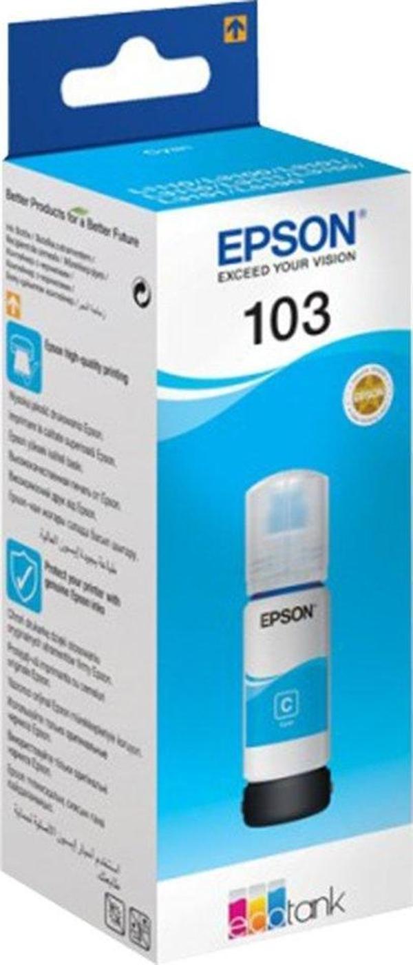 Epson 103 Cyan Mavi Şişe Mürekkep T00S24A L1110-3110-3150-5190 - Image 1