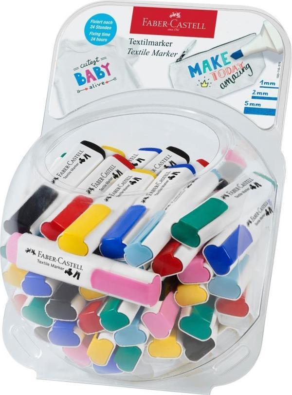 Faber-Castell Tekstil Markörü Kumaş Kalemi (50 Li Set) 5040159500 - Image 1