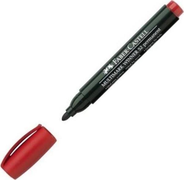 Faber-Castell Yuvarlak Uç Markör Kalemi Kırmızı 52 5040152752000 - Image 1