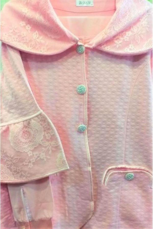 Flz Lizözlü Üçlü Lohusa Pijama Takımı Pudra Kışlık Pudra XL - Image 1