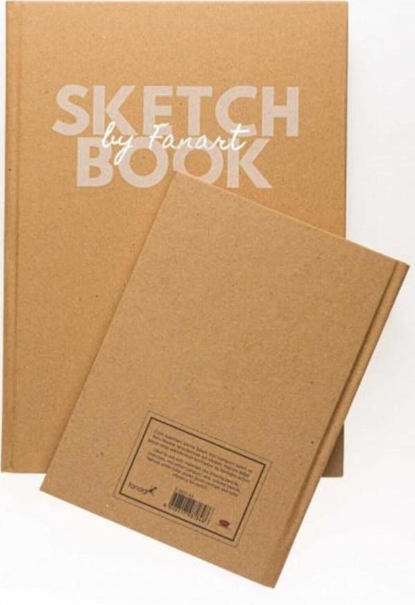 Fanart Sketch Book Academy Kraft Sert Kapak A4 96 Yaprak Eskiz Defteri F-8691 - Image 1
