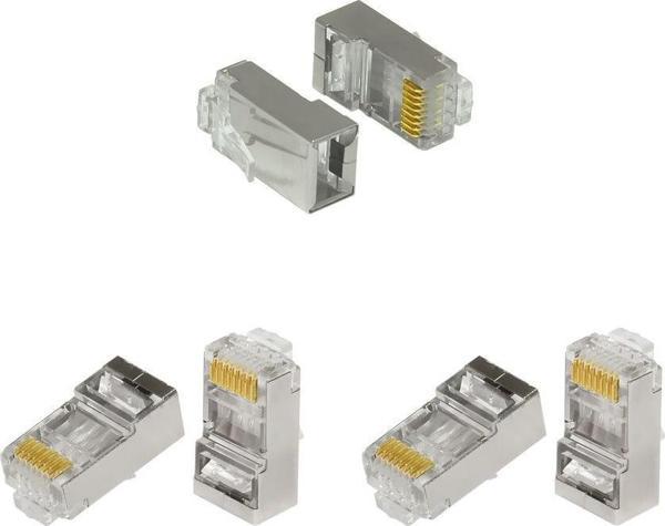 Frisby Ftp Cat6 Metal Rj45 Konnektör Network Kablosu (100 Lü Paket) Fnw-4522N - Image 1