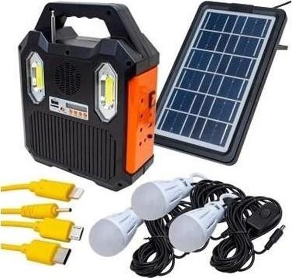 Everton Rt-903 Solar Panelli 3 Ampüllü Usb-Mp3-Radyo Destekli Solar Işıldak Fener - Image 1