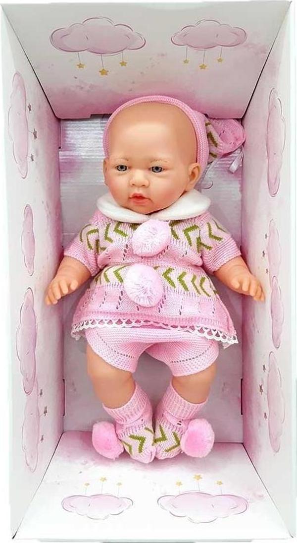 Galtoys Oyuncak Yeni Doğmuş Pembe Yeşil Elbiseli Azra Bebek 40Cm GLT1127-B - Image 1