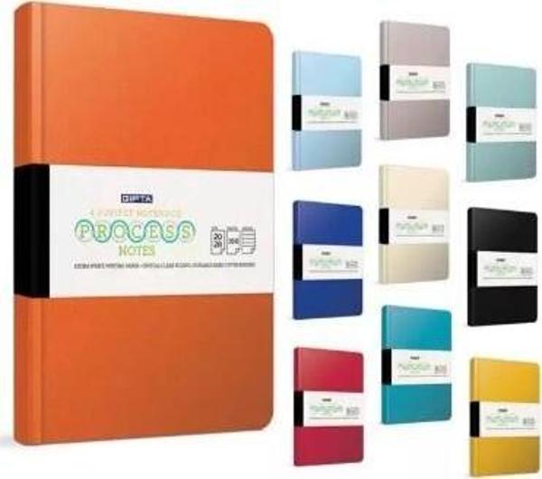 Gıpta Quick Notes İp Dikişli Sert Kapak Not Defteri 14X20Cm 80 Yaprak Çizgisiz 6610 (Karışık Renk 1 Adet) - Image 1