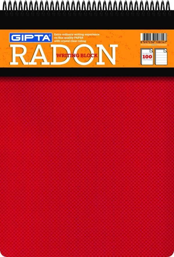 Gıpta Radon A5 Spiralli Pp Kapak Bloknot (Not Defteri) 100 Yaprak Kareli (6 Lı Paket) 2766 - Image 1