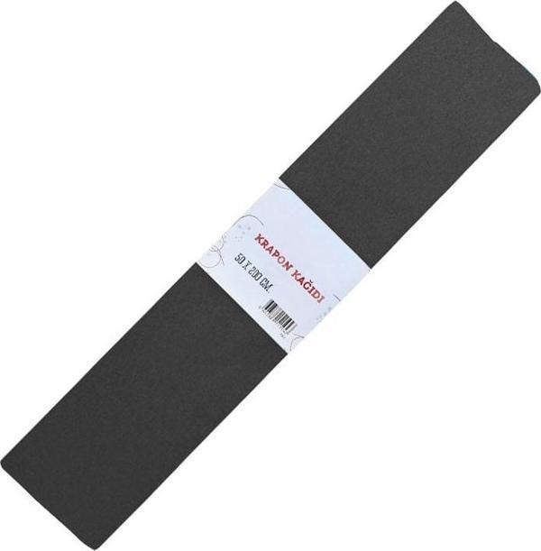 Gıpta Renkli Krapon Kağıdı 50Cm X 2Mt Siyah (10 Lu Paket) 9135 - Image 1