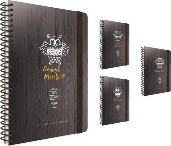 Gıpta Coffee Book Spiralli Sert Kapak Lastikli Defter 19X26Cm 120 Yaprak Çizgili (2 Li Paket) 4307 - Image 1