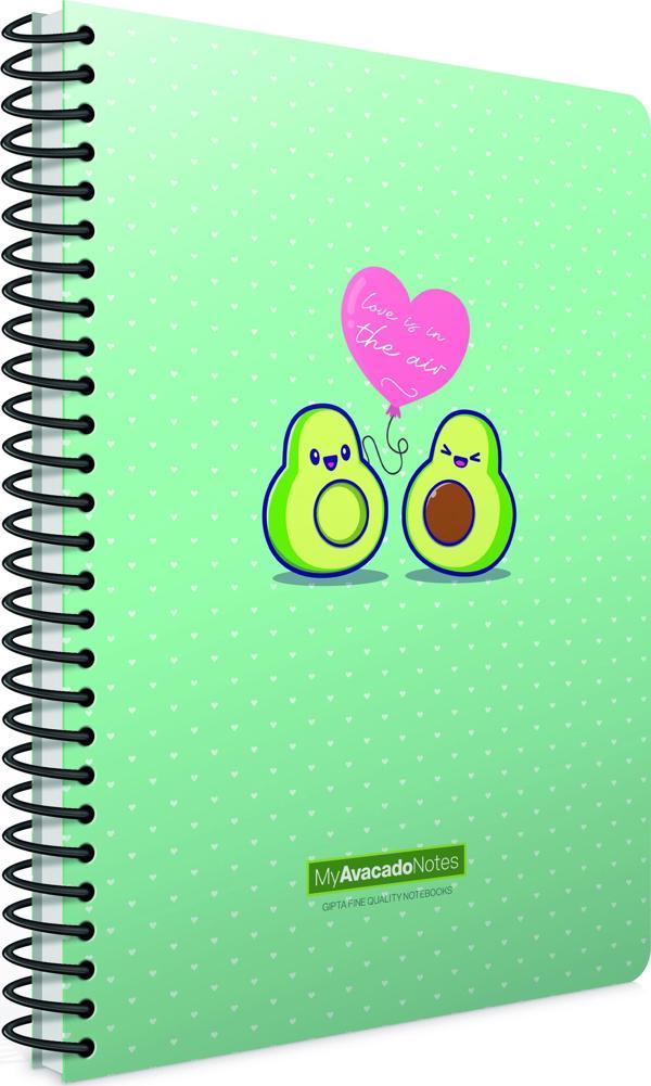 Gıpta Avocado Notes Spiralli Karton Kapak Defter A4 80 Yaprak Kareli (4 Lü Paket) 5820 - Image 1