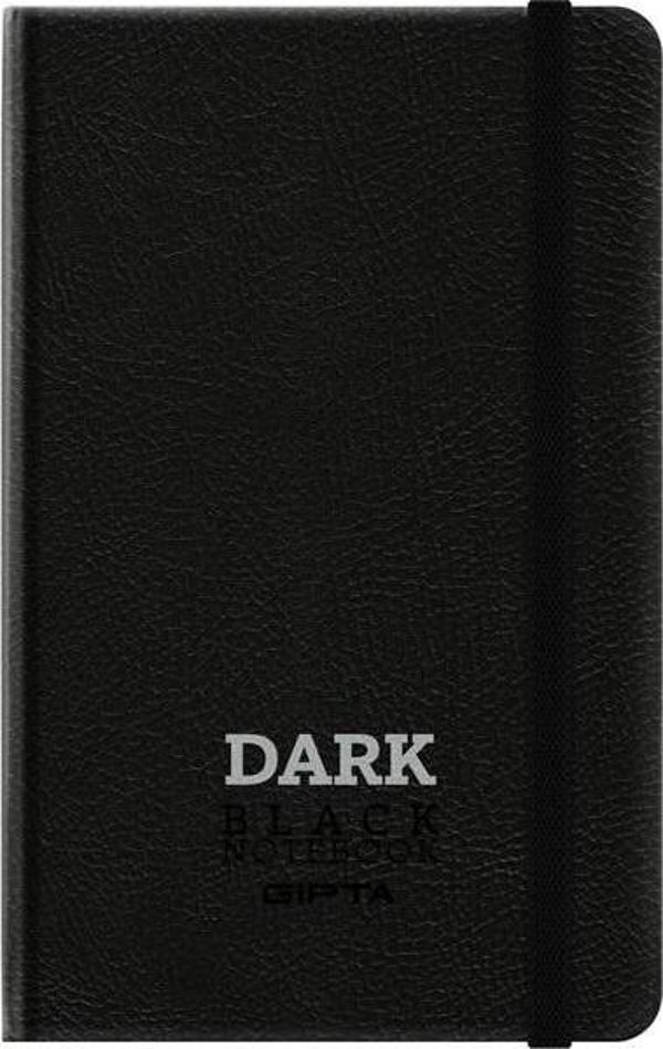 Gıpta Dark Deri Kapak Not Defteri (Siyah Kağıtlı) 9X14Cm 64 Yp. Çizgisiz (3 Lü Paket) - Image 1