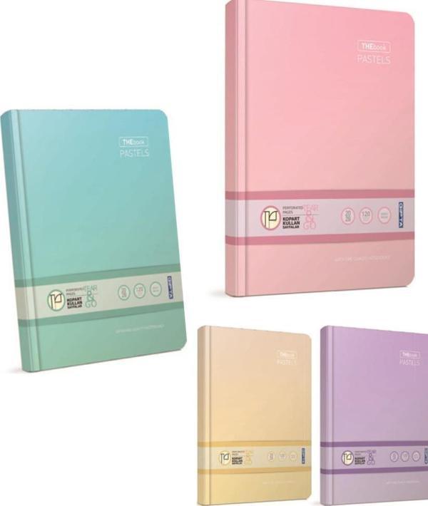 Gıpta Thebook Pastels İp Dikişli Sert Kapak Defter 20X28Cm 200 Yaprak Kareli 3-3305000-2011 - Image 1