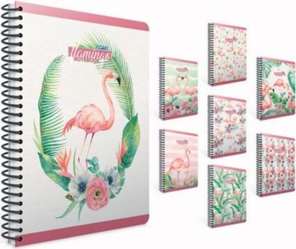Gıpta Flamingo Spiralli Sert Kapak Defter 17X24Cm 100 Yaprak Kareli (3 Lü Paket) 4174 - Image 1