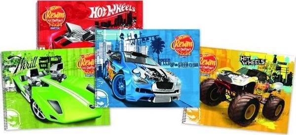 Gıpta Hot Wheels Spiralli Resim Defteri 17X24Cm 15 Yaprak (12 Li Paket) 5436 - Image 1