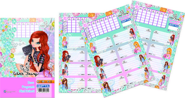 Gıpta Winx Fairy Ders Programlı Okul Etiketi 16X24Cm 3 Yaprak (2 Paket) 3239 - Image 1