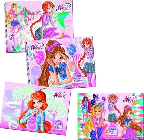 Gıpta Winx Spiralli Resim Defteri 35X50Cm 15 Yaprak (4 Lü Paket) 3087 - Image 1