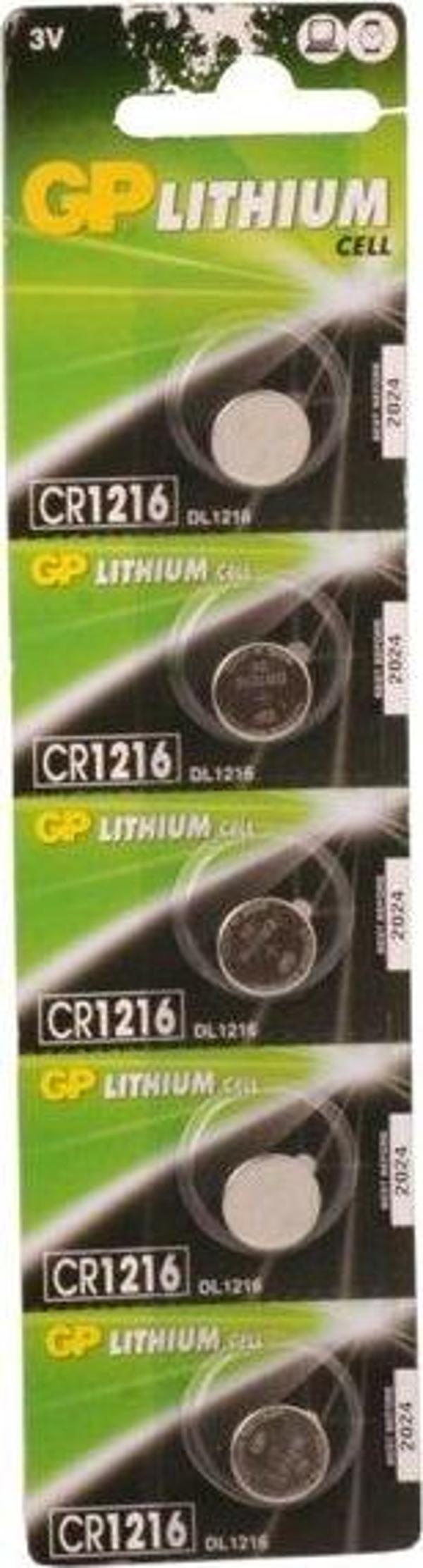 GP 3V Lityum Düğme Pil Cr1216-C5 5 Li Paket - Image 1