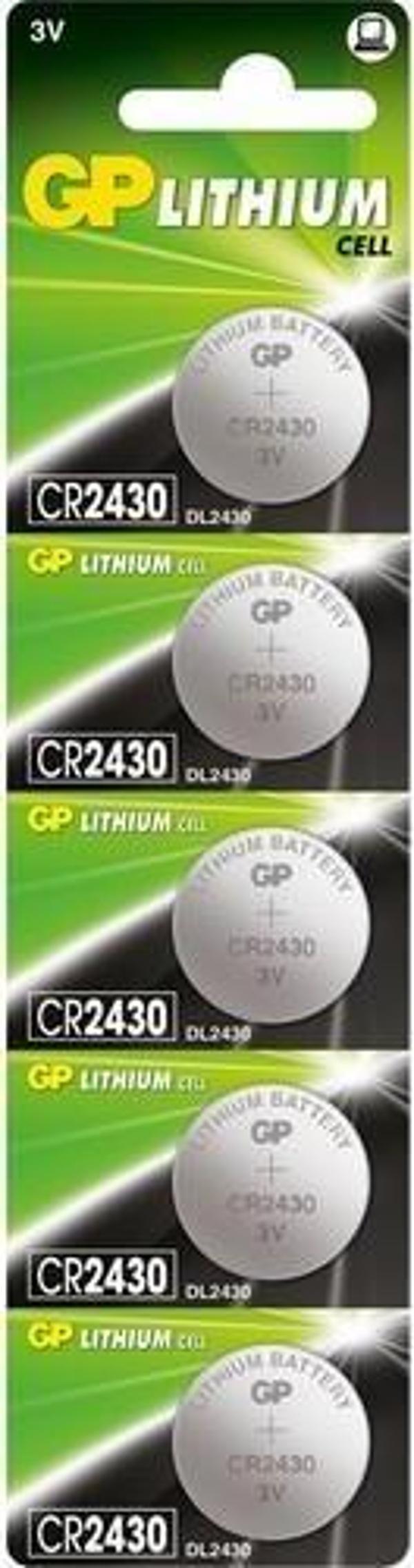 GP 3V Lityum Düğme Pil Cr2430-C5 5 Li Paket - Image 1