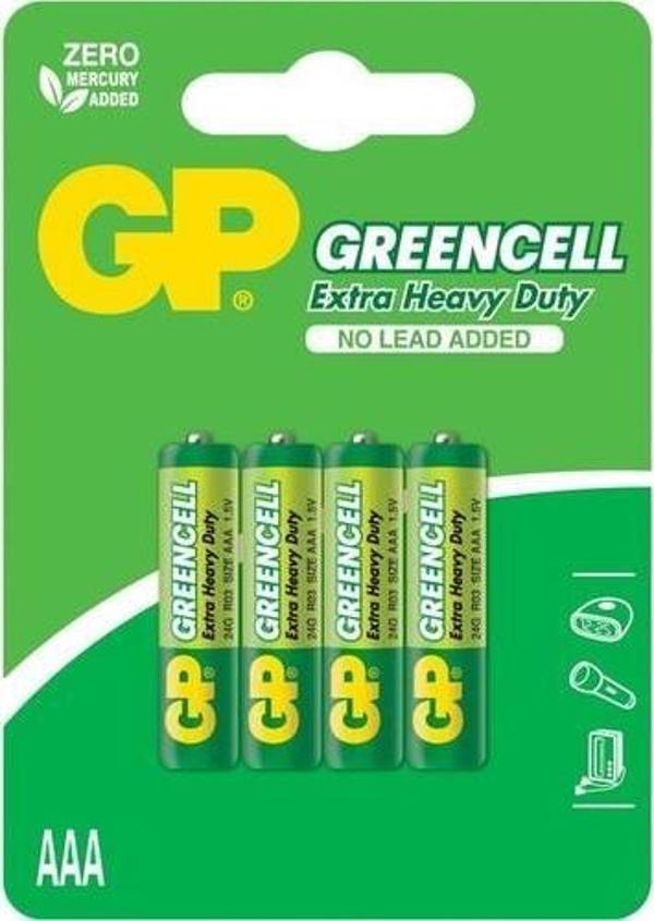 GP Greencel R03 AAA Boy İnce Çinko Kalem Pil 4 Lü Paket Gp24G-U4 - Image 1