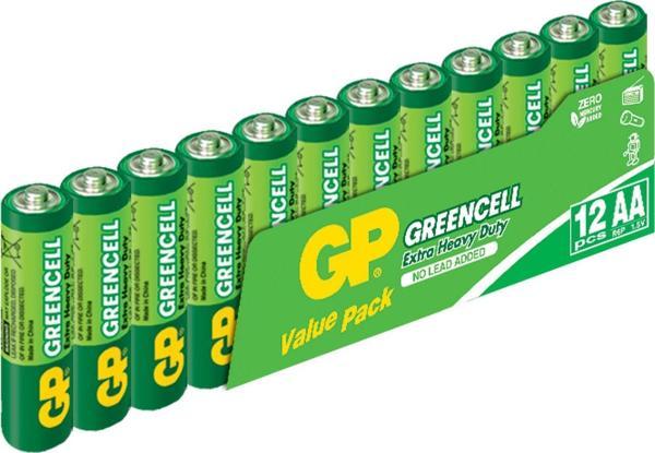 GP Greencel R6 AA Boy Çinko Kalem Pil 12 Li Paket Gp15G-Vs12 - Image 1