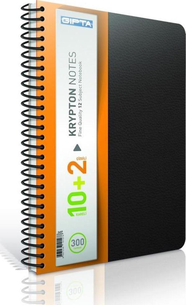 Gıpta Krypton A4 Sep. Spiralli Pp Kapak 10+2 Defter (10 Kereli 2 Çizgili) 300 Yaprak (2 Li Paket) - Image 1