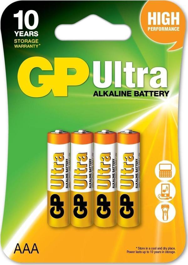 GP R03 AAA Boy Ultra Alkalin İnce Kalem Pil 4 Lü Paket Gp24Aumb-U4 - Image 1