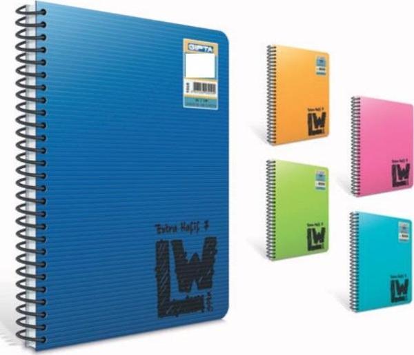 Gıpta Lw A4 Spiralli Pp Kapak Defter 80 Yaprak Çizgili (4 Lü Paket) 1950 - Image 1