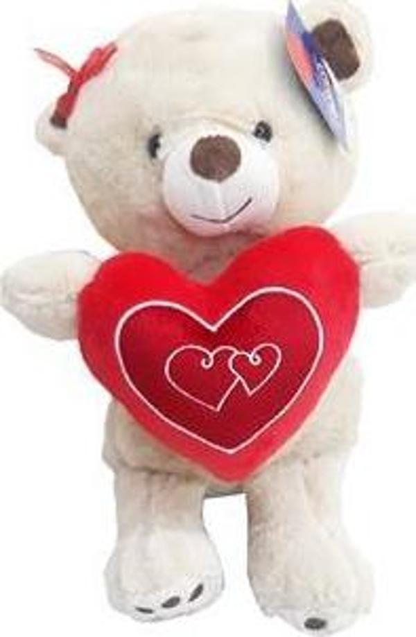 Halley Oyuncak Kırmızı Tokalı Ayı 30Cm Pl62567 - Image 1